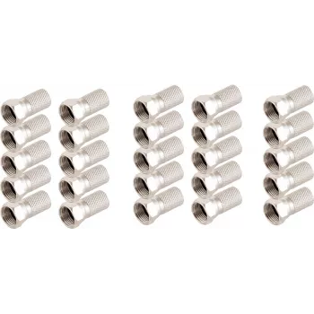 F-stekker ShiverPeaks 85010-R-SET25, geschroefde moerstekker, set met 25 stuks