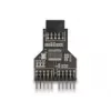 DeLOCK 60045 kabeladapter 9-pin USB 2.0 2 x 9-pin-header zwart
