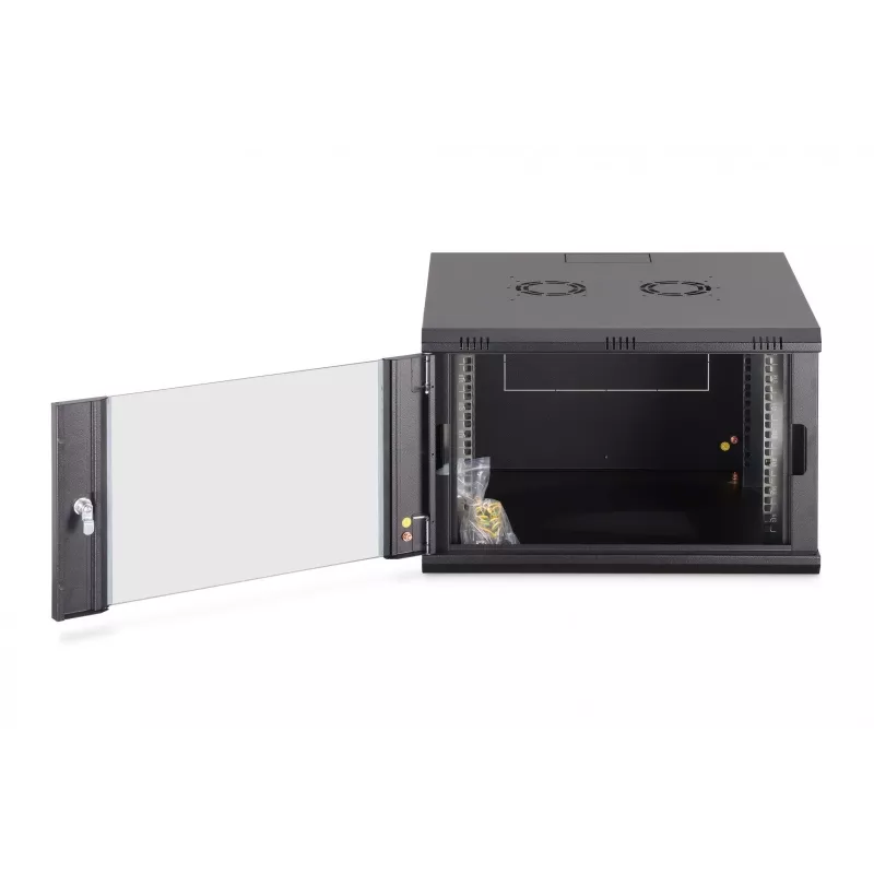 Wandgemonteerde 19-inch rackbehuizing DIGITUS Dynamic-N DN-37103 — 7U, 600x600 mm, IP20, ongemonteerd, zwart