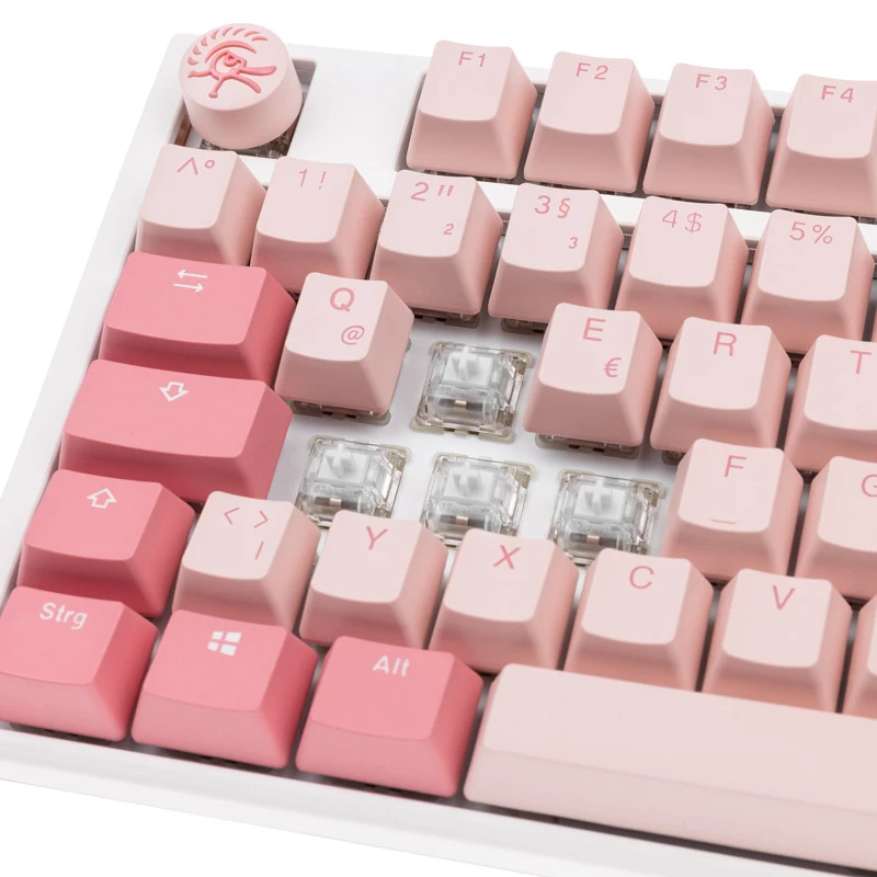 Ducky One 3 TKL Gossamer Pink toetsenbord gaming USB Duits roze, wit