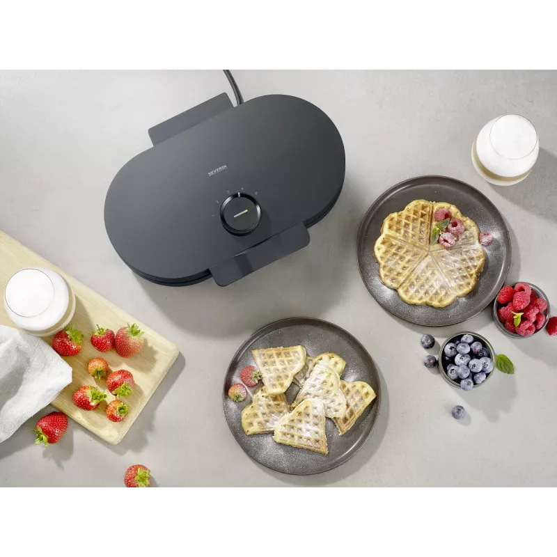 Severin WA 2118 wafelijzer 2 wafels 1200 W zwart