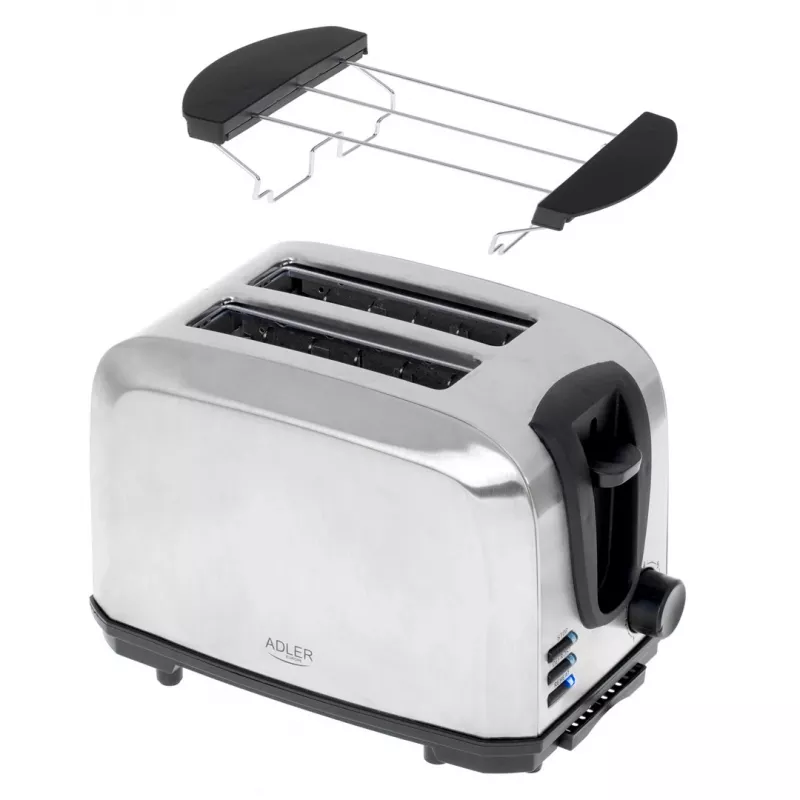 Broodrooster Adler AD 3222 2 sneetjes 1000 W zilver