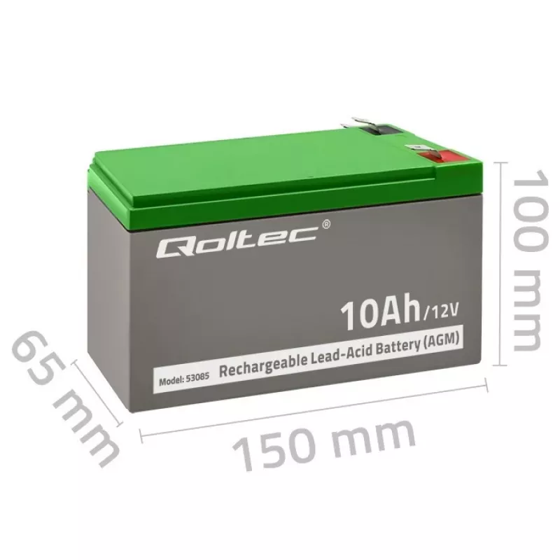 AGM-accu 12V 10Ah onderhoudsvrij voor UPS