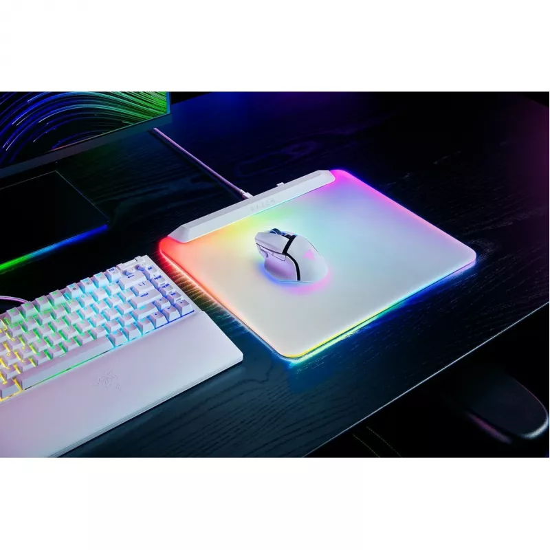 Razer Firefly V2 Pro - muismat - volledig verlicht RGB, gaming - wit (RZ02-04920200-R3M1)