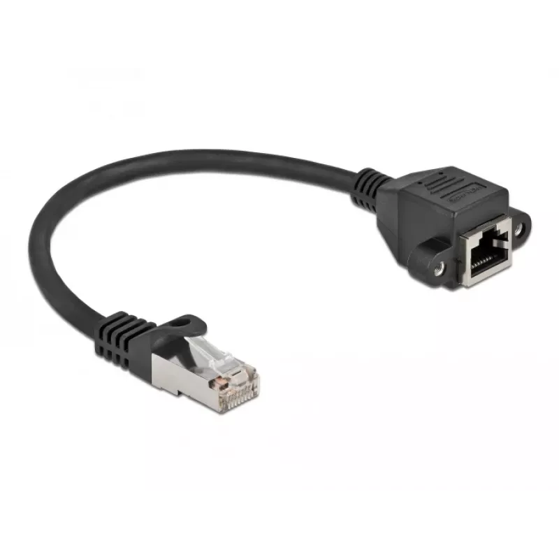 Netwerk-verlengkabel DeLOCK Cat.6A 25 cm zwart