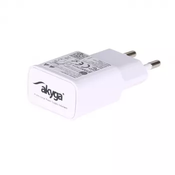 Akyga AK-CH-11 USB-A netlader 15 W, Quick Charge 3.0, wit