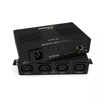 Rackmount SurgeX DisplayPak IP-gestuurde overspanningsbeveiliging SX-DPP-104I, externe monitoring via IP
