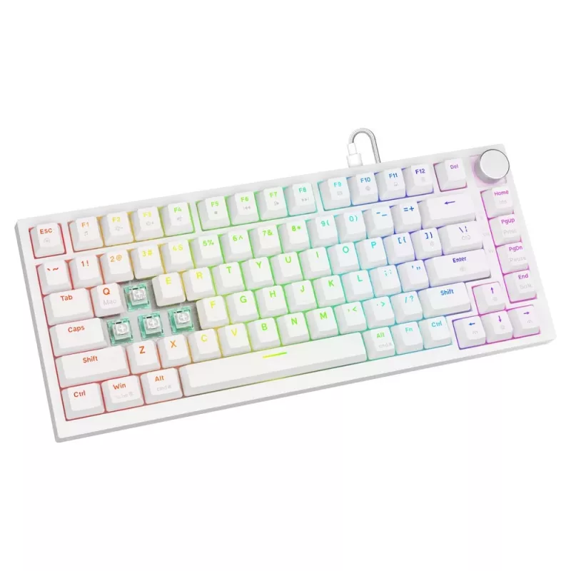 Savio ASTRAL WHITE JADE toetsenbord gaming USB QWERTY US International
