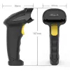 Draadloze barcodescanner QOLTEC 50856 – 1D- & 2D-draadloos handapparaat, USB-interface, ABS-behuizing, 170×62×100 mm, 203 g