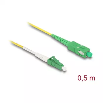 DeLOCK 83234 InfiniBand glasvezelkabel 0,5 m LC SC LC/APC geel
