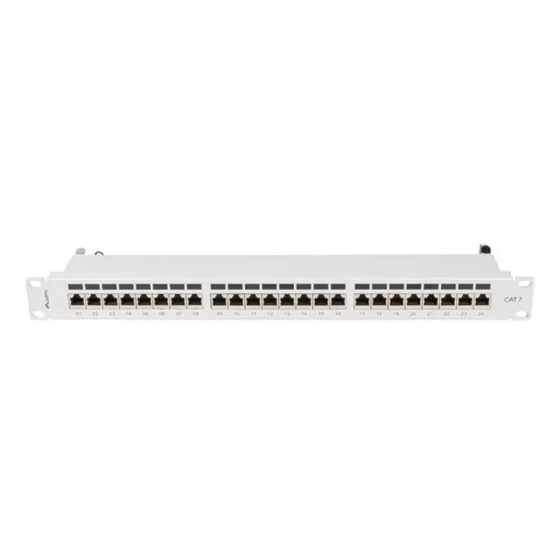 Lanberg PPS7-1024-S patchpaneel 19 inch 1U, 24 poorten, Cat7, FTP afgeschermd, grijs