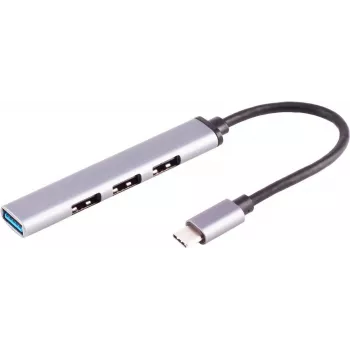 USB-C-hub ShiverPeaks 13-50002 — 4× USB-A 3.0 slanke adapter voor USB-C-aansluitingen
