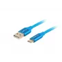 Lanberg CA-USBO-22CU-0010-BL USB-kabel 1 m USB 2.0 USB-C USB-A blauw