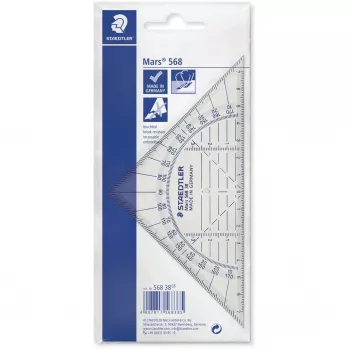 Staedtler Mars 568 38 geodriehoek, 16 cm, onbreekbaar