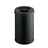 Afvalemmer rond staal zwart Durable 330601