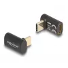 DeLOCK adapter USB 40 Gbps USB Type-C PD 3.0 100 W stekker naar bus haaks 8K 60 Hz
