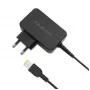 Qoltec 51035 voedingsadapter voor Lenovo 45 W, 20 V 2,25 A, Slim tip+pin, voor binnengebruik, zwart