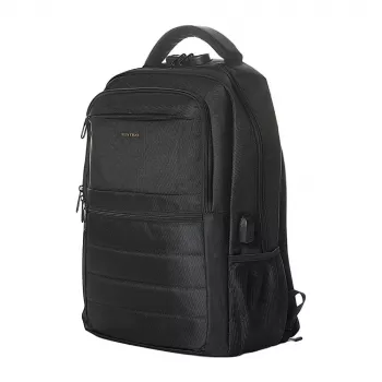 Rugzak Vention KRK 20L zwart — 20 L, waterafstotend polyester, USB-aansluiting, voor laptops tot 39,6 cm (15,6 inch), 650 g