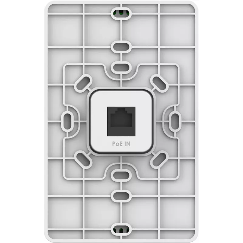 Grandstream GWN7661E inbouw Wi-Fi 6 access point voor wandmontage, AX3000, dualband 2,4/5 GHz, 3 Gbps, MU-MIMO, PoE/PoE+, Gigabit-poorten, 256 clients