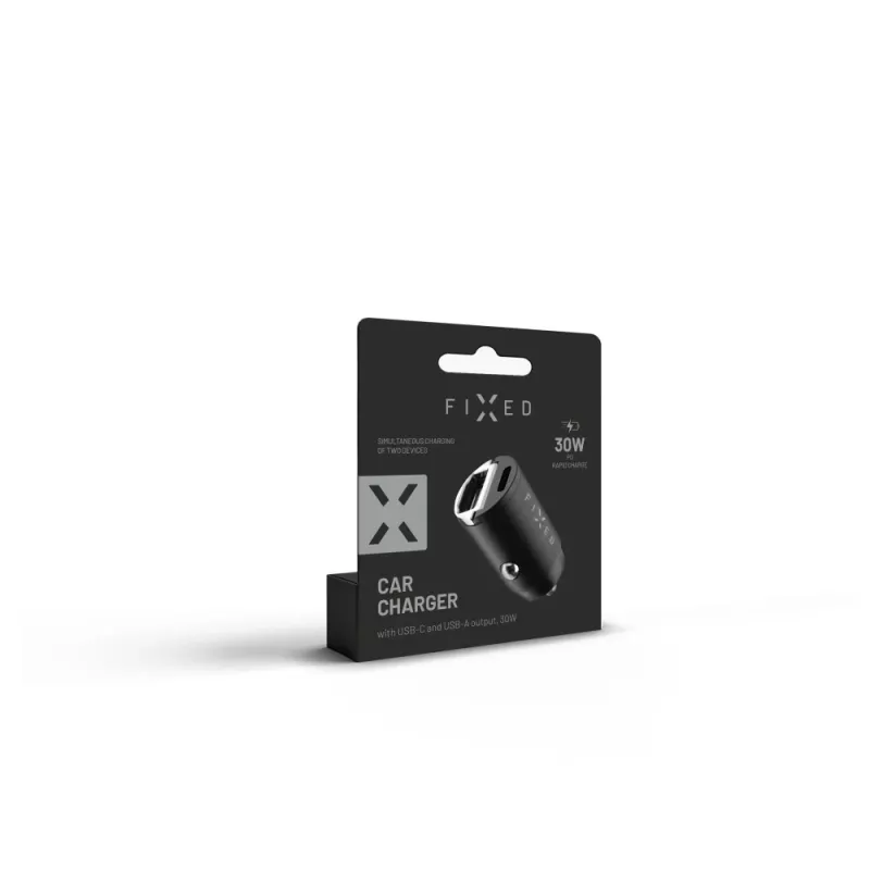 Auto-oplader FIXED FIXCC30M-CU-BK 30W USB-C voor voertuigstopcontacten
