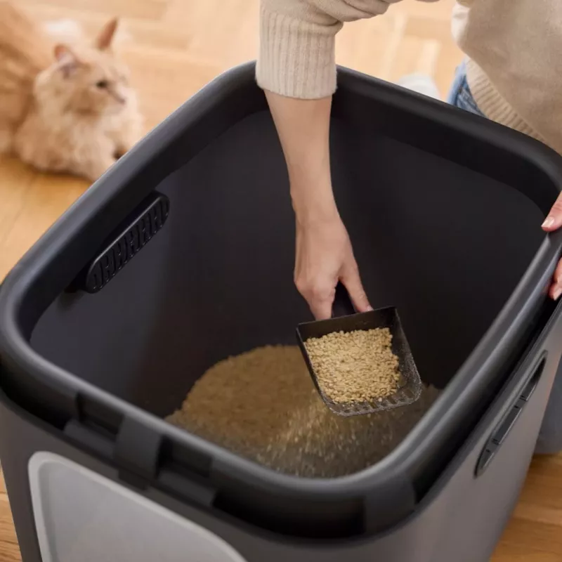 ROTHO Wit XL antraciet - kattenbak