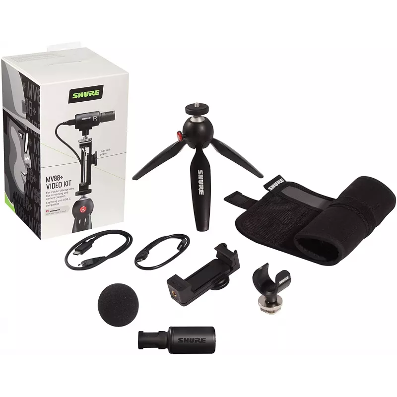 Shure MV88+ VIDEO KIT zwart tafelmicrofoon