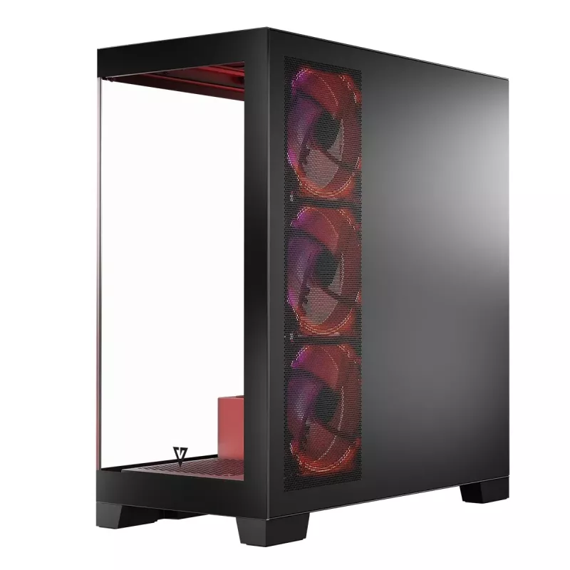 Pc-behuizing MODECOM Volcano SPACE APEX ARGB midi tower, gehard glas, USB-C, ondersteunt ATX/microATX/Mini-ITX, GPU tot 430 mm, CPU-koeler tot 180 mm