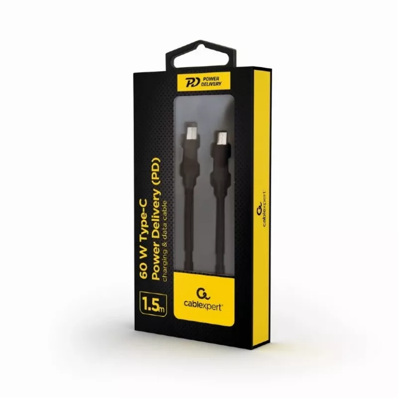 USB-C kabel stekker - USB-C stekker Power Delivery 60W laden en data 1,5 m