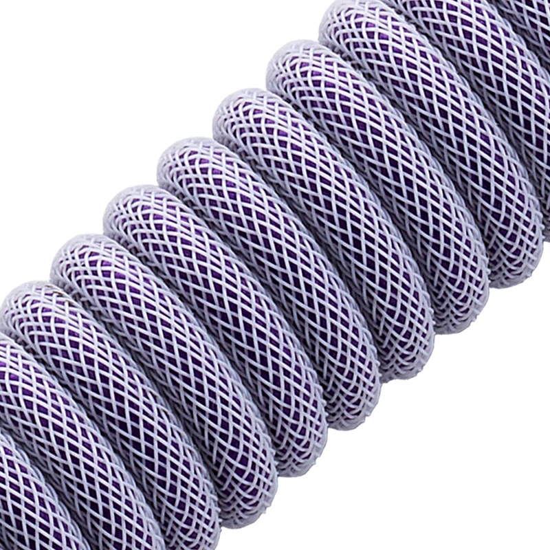 CableMod Classic Coiled CM-CKCA-CW-PW150PW-R spiraalvormige toetsenbordkabel, USB-C naar USB-A, 150 cm, Rum Raisin