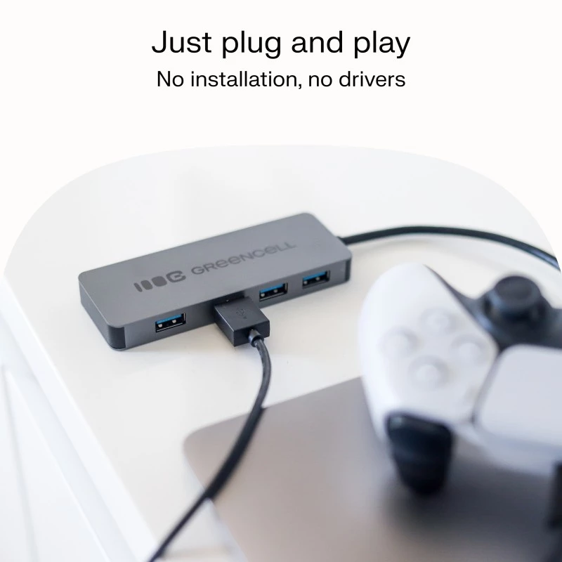 USB-hub Green Cell HUB-GC-A4A — 4-poorts USB-A 3.0-hub