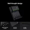 Lader Green Cell GC VitalCharger met 4× AA 2000mAh NiMH-accu's