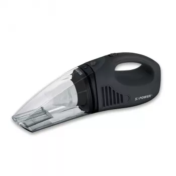 Severin HV 7963 draadloze handstofzuiger voor nat en droog zuigen, 7,4 V Li-Ion, 12 V autolaadkabel, wandhouder