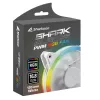 Sharkoon Shark Blades PWM RGB 120 mm behuizingsventilator, 400–1400 tpm, wit