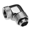 Alphacool Eiszapfen Connector Series - Haakse montageadapter voor vloeistofkoelsysteem - zilver-nikkel