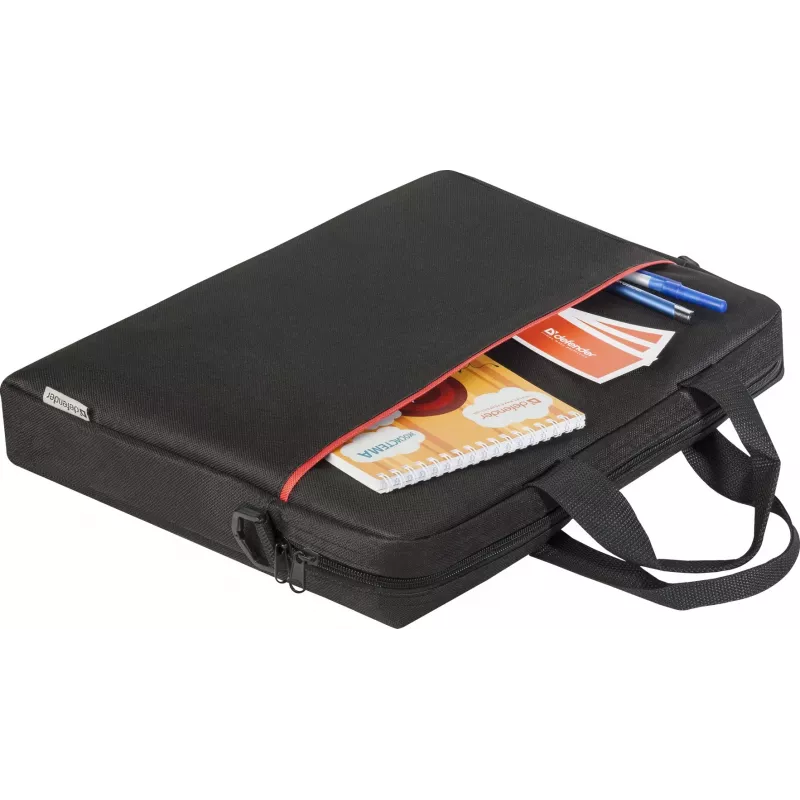 Aktetas DEFENDER Defender Lite voor 39,6 cm (15,6 inch) laptops, polyester, zwart, 430×310×80 mm