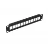Patchpaneel Extralink 12-poorts UTP 10 inch metalen behuizing, zwart