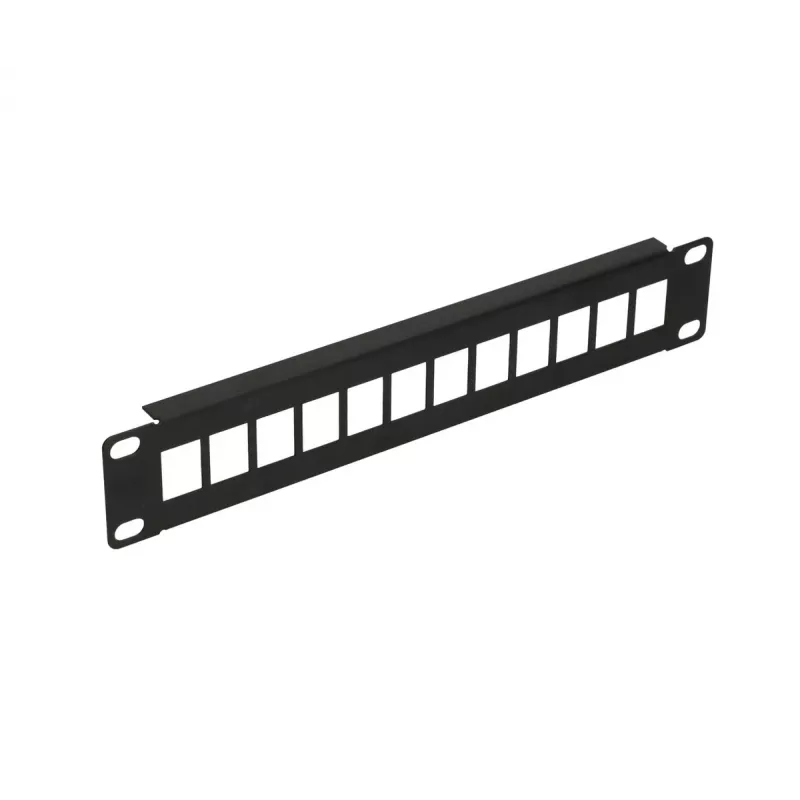 Patchpaneel Extralink 12-poorts UTP 10 inch metalen behuizing, zwart