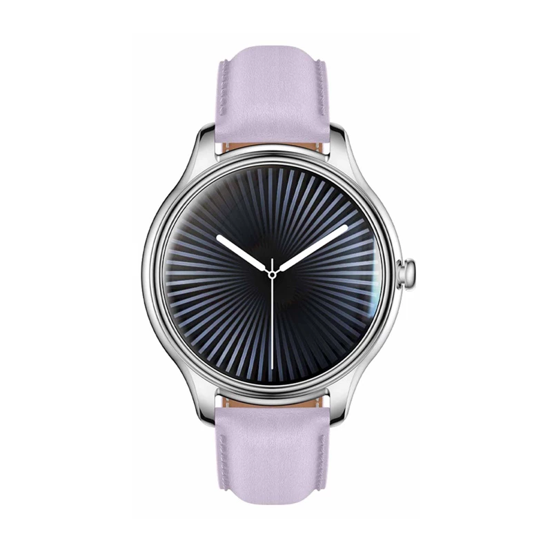 Smartwatch Colmi L28 zilverpaars met paarse lederen band