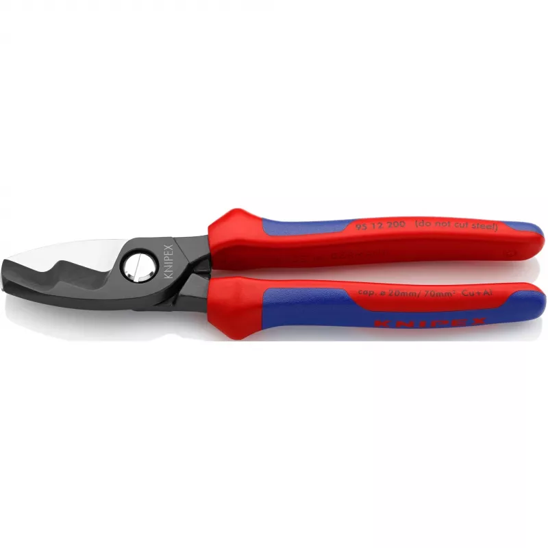 Knipex 95 12 200 kabelschaar met dubbele snijkant, 200 mm