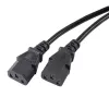 Akyga AK-PC-04A stroomverdeelkabel CEE 7/7 naar 2x IEC C13, 1,8 m, zwart