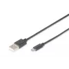 USB-verbindingskabel Digitus USB 2.0 A Micro B 1 m