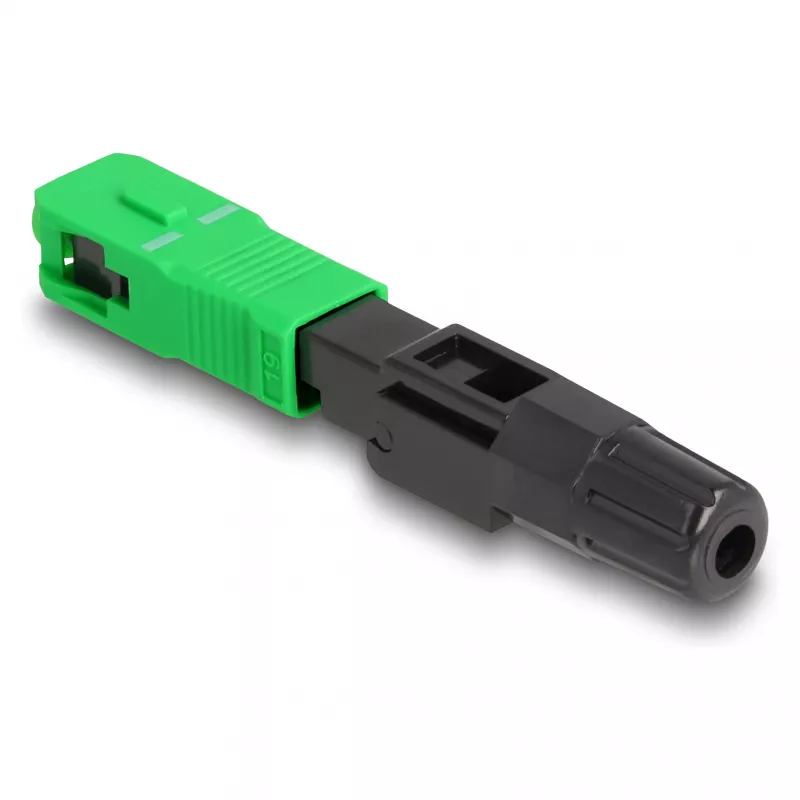 DeLOCK glasvezel-snelconnector SC simplex stekker APC veldconfectieerbaar