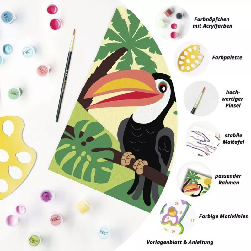 Ravensburger schilderen op nummer - toekan in de jungle