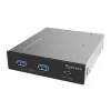 Akasa USB 20Gbps Type-C-paneel met twee 5Gbps Type-A-aansluitingen