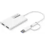 ROLINE display-adapter USB Type-C A - dual DP 4K60 ST/BU - adapter - digitaal/data (12.03.3207)