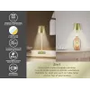 Beper P201UTP116 oplaadbare LED-tafellamp, 1,5 W, aanraakschakelaar, dimbaar, flesadapter van 33 mm, waterbestendig, goudkleurig