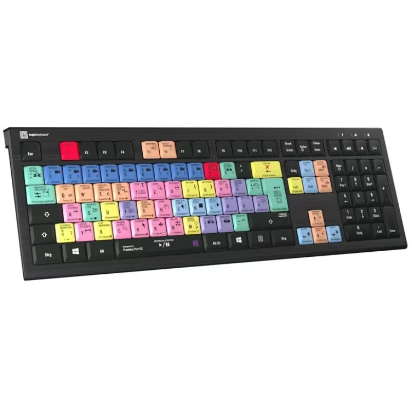 Logickeyboard Adobe Premiere Pro CC ASTRA 2 verlicht toetsenbord Duits (LKB-PPROCC-A2PC-DE)