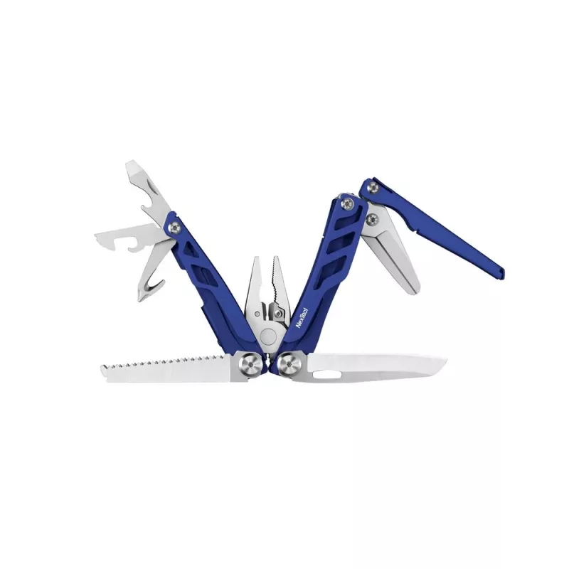 Multitool Nextool FLAGSHIP Pro NE20271 16-in-1 zakmes multitool, roestvrijstalen bladen, blauw, 11 cm gevouwen