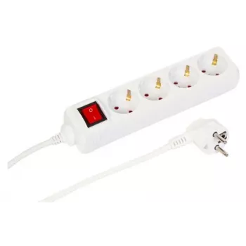 Microconnect MC-GRU0043WS verlengsnoer 3 m 4 AC-stopcontacten binnen wit
