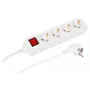 Microconnect MC-GRU0043WS verlengsnoer 3 m 4 AC-stopcontacten binnen wit